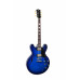 Електрогітара Sigma Semi-Hollow HBA-102H-TBB (H, Transparent Blue) з кейсом