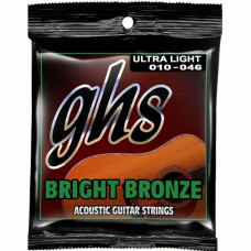 Струни для ак. гіт. (6 шт.) GHS Bright Bronze BB10U, 10-46