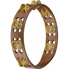 Тамбурин Meinl Traditional Wood TA2V-WB (2 ряди) Hammered brass, Walnut Brown 10