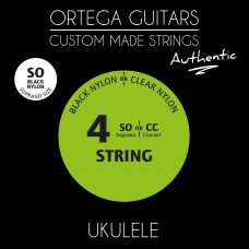 Струни для укулеле сопрано Ortega Custom Authentic Black Nylon UKABK-SO