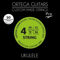 Струни для укулеле сопрано Ortega Custom Pro Crystal Nylon UKP-SO Струни для укулеле сопрано Ortega Custom Pro Crystal Nylon UKP-SO