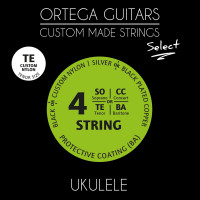 Струни для укулеле тенор Ortega Custom Select Custom Nylon UKS-TE Струни для укулеле тенор Ortega Custom Select Custom Nylon UKS-TE