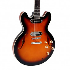 Електрогітара Sigma Semi-Hollow HBA-102P-VSB (P90, Vintage Sunburst) з м'яким кейсом
