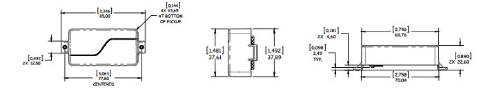 Розміри хамбекера Fishman Fluence Modern