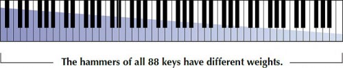 Yamaha 88- key Linear Graded Hammer