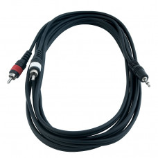 Кабель ROCKCABLE RCL20902 D4 Patch Cable - 2 x RCA to TRS MiniJack (1.5m)