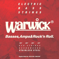 Струни для гітари WARWICK 42210 RED Stainless Steel Medium Light 4-String (40-100)