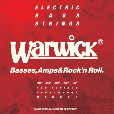 Струни для гітари WARWICK 46300 RED Nickel Plated Medium Light 5-String (40-130)