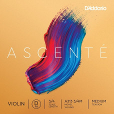 Струни для смичкових інструментів D'ADDARIO ASCENTÉ VIOLIN SINGLE D STRING 3/4 Scale Medium Tension