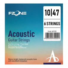 Струни для гітари FZONE AC101 ACOUSTIC PHOSPHOR BRONZE (10-47)