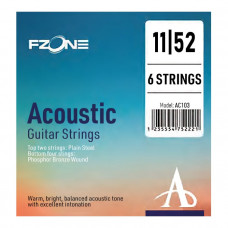Струни для гітари FZONE AC103 ACOUSTIC PHOSPHOR BRONZE (11-52)