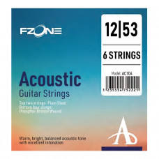 Струни для гітари FZONE AC104 ACOUSTIC PHOSPHOR BRONZE (12-53)