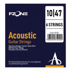 Струни для гітари FZONE AT101 ACOUSTIC BRONZE (10-47)