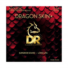 Струни для гітари DR Strings DRAGON SKIN+ Acoustic Phosphor Bronze - Medium (13-56)