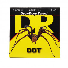 Струни для гітари DR Strings DDT Drop Down Tuning Electric - Extra Heavy 7 String (11-65)