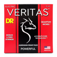 Струни для гітари DR Strings VERITAS Coated Core Electric Guitar Strings - Light (9-42)