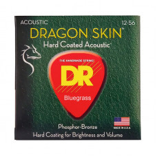 Струни для гітари DR Strings DRAGON SKIN Acoustic - Bluegrass (12-56)