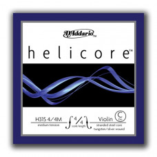 Струни для смичкових інструментів D'ADDARIO HELICORE VIOLIN SINGLE C STRING 4/4 Scale Medium Tension