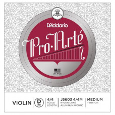 Струни для смичкових інструментів D'ADDARIO PRO-ARTÉ VIOLIN SINGLE D STRING 4/4 Scale Medium Tension