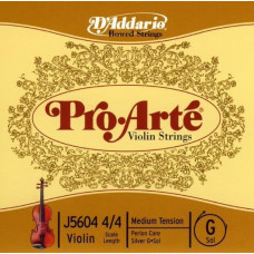 Струни для смичкових інструментів D'ADDARIO PRO-ARTÉ VIOLIN SINGLE G STRING 4/4 Scale Medium Tension