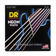 Струни для гітари DR Strings NEON White Electric - Medium (10-46)