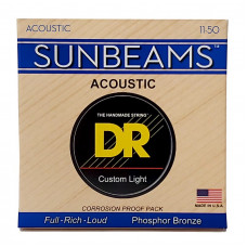 Струни для гітари DR Strings SUNBEAM Acoustic Phosphor Bronze - Custom Light (11-50)