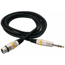 Кабель ROCKCABLE RCL30383 D6F BA - Microphone Cable - XLR (f) / TRS Jack (3m)