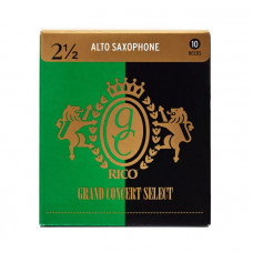 Тростини для духового інструменту D'ADDARIO Grand Concert Select - Alto Sax #2.5 - 10 Pack
