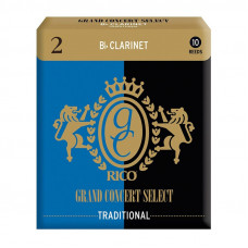 Тростини для духового інструменту D'ADDARIO Grand Concert Select - Bb Clarinet #2.0 - 10 Pack