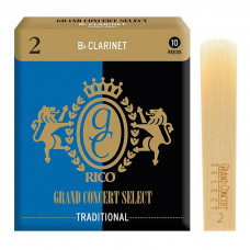 Тростини для духового інструменту D'ADDARIO Grand Concert Select - Bb Clarinet #2.0 (1шт)
