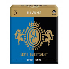 Тростини для духового інструменту D'ADDARIO Grand Concert Select - Bb Clarinet #3.0 - 10 Pack