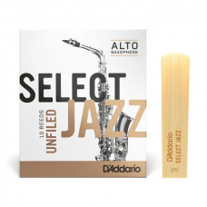 Тростини для духового інструменту D'ADDARIO Select Jazz - Alto Sax Unfiled 2H (1шт)