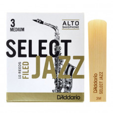 Тростини для духового інструменту D'ADDARIO Select Jazz - Alto Sax Filed 3M (1шт)