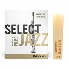 Тростини для духового інструменту D'ADDARIO Select Jazz - Soprano Sax 3M (1шт)