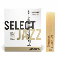 Тростини для духового інструменту D'ADDARIO Select Jazz - Soprano Sax 4M (1шт)