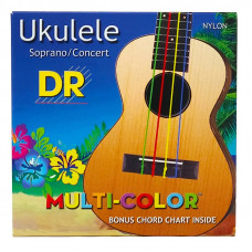 Струни для гітари DR Strings MULTI-COLOR Ukulele Soprano/Concert