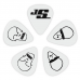 Медіатор D'ADDARIO JOE SATRIANI SIGNATURE GUITAR PICKS, WHITE (Heavy Gauge)