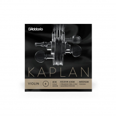 Струни для смичкових інструментів D'ADDARIO KAPLAN VIOLIN Non-Whistling Aluminum Wound E String 4/4 Scale Medium Tension