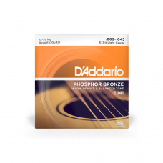 Струни для гітари D'ADDARIO EJ41 PHOSPHOR BRONZE 12-STRING EXTRA LIGHT (09-45)