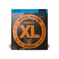 Струни для гітари D'ADDARIO EXL160-5 XL NICKEL WOUND BASS MEDIUM 5-STRING (50-135)