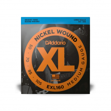 Струни для гітари D'ADDARIO EXL160 XL NICKEL WOUND BASS MEDIUM (50-105)