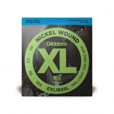 Струни для гітари D'ADDARIO EXL165SL XL NICKEL WOUND BASS REG LIGHT TOP /  MED BOTTOM (45-105)