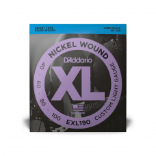 Струни для гітари D'ADDARIO EXL190 XL NICKEL WOUND BASS CUSTOM LIGHT (40-100)