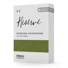 Тростини для духового інструменту D'ADDARIO Organic Reserve - Soprano Sax #2.0 - 10 Pack
