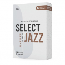 Тростини для духового інструменту D'ADDARIO Organic Select Jazz - Alto Sax Unfiled 2M - 10 Pack