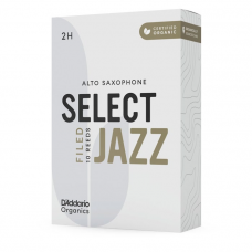 Тростини для духового інструменту D'ADDARIO Organic Select Jazz - Alto Sax Filed 2H - 10 Pack