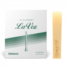 Тростини для духового інструменту D'ADDARIO La Voz - Bb Clarinet Medium Soft (1шт)
