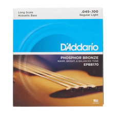 Струни для гітари D'ADDARIO EPBB170 ACOUSTIC BASS PHOSPHOR BRONZE LIGHT 4-STRING (45-100)