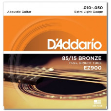 Струни для гітари D'ADDARIO EZ900 85/15 BRONZE EXTRA LIGHT (10-50)
