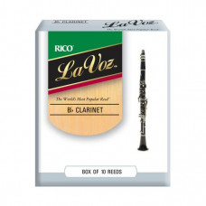 Тростини для духового інструменту RICO La Voz - Bb Clarinet Medium Hard - 10 Pack